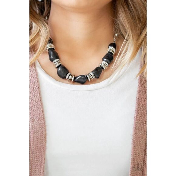 Stunningly Stone Age Black Necklace (472) - Picture 1 of 3